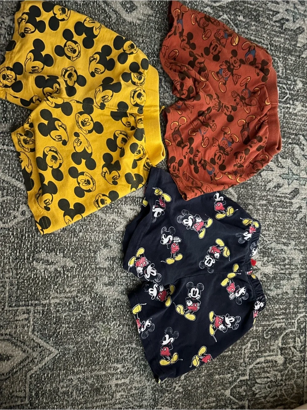 Disney Mickey Mouse Kids' Shorts - Yellow, Navy & Rust